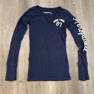 Vintage Aeropostale Navy Long Sleeve Logo Tee